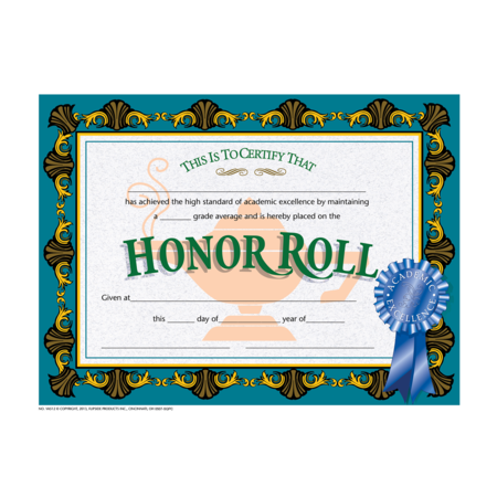 HAYES Honor Roll Certificate, PK5 VA512-5